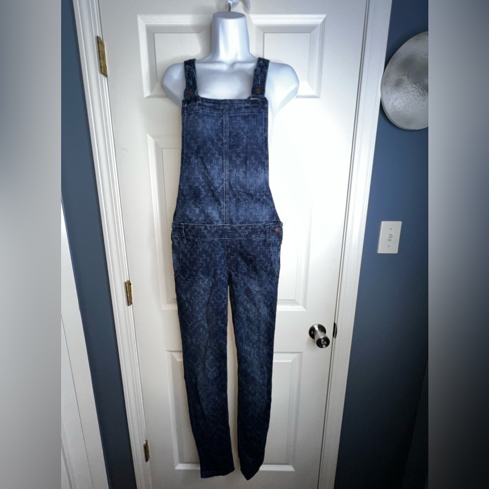 Hollister Women’s Small Dark Denim Blue Jeans Overalls Jumper S - Picture 13 of 14